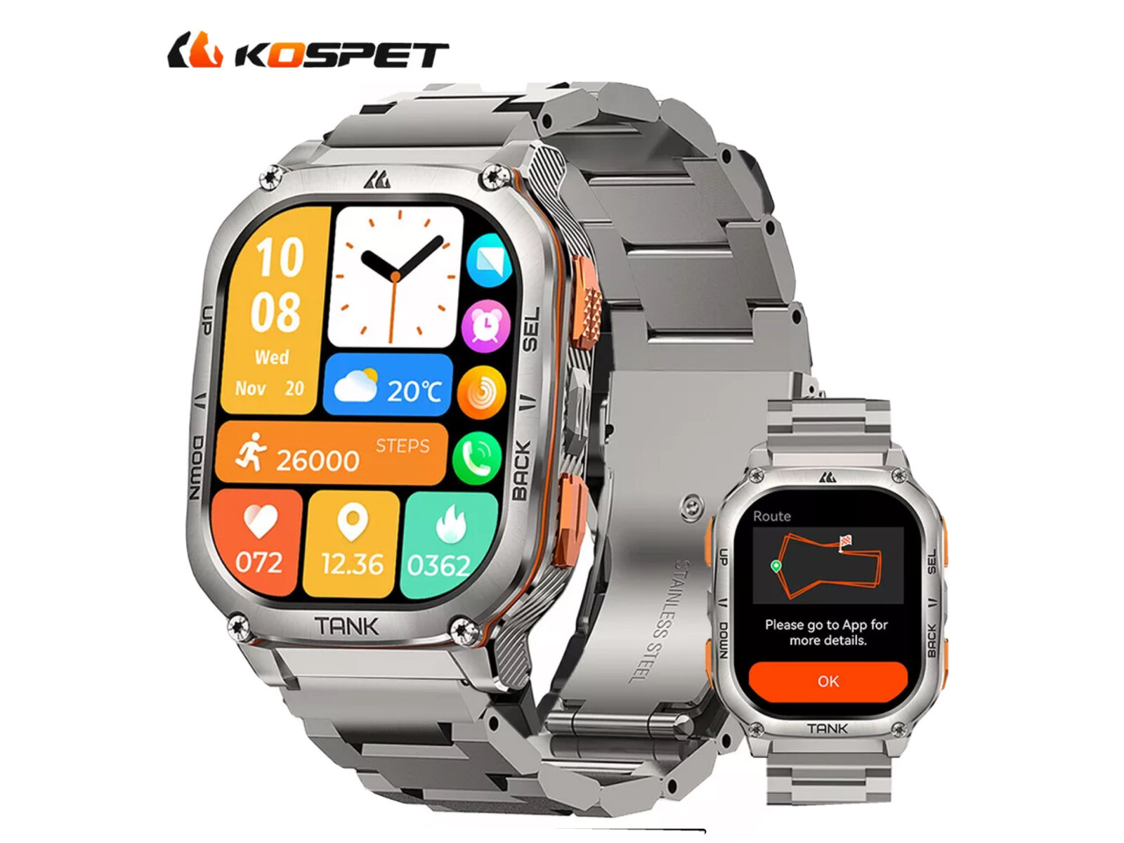 KOSPET TANK M3 GPS Smart Watch Men Smart Watch for Android F-17