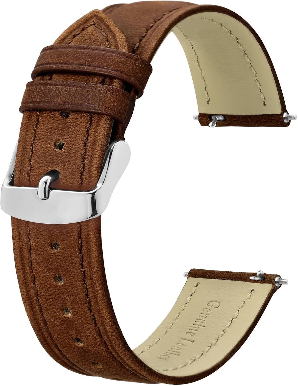Extra Long Leather Watch Bands 18mm 20mm 22mm 24mm for Large Wrists
