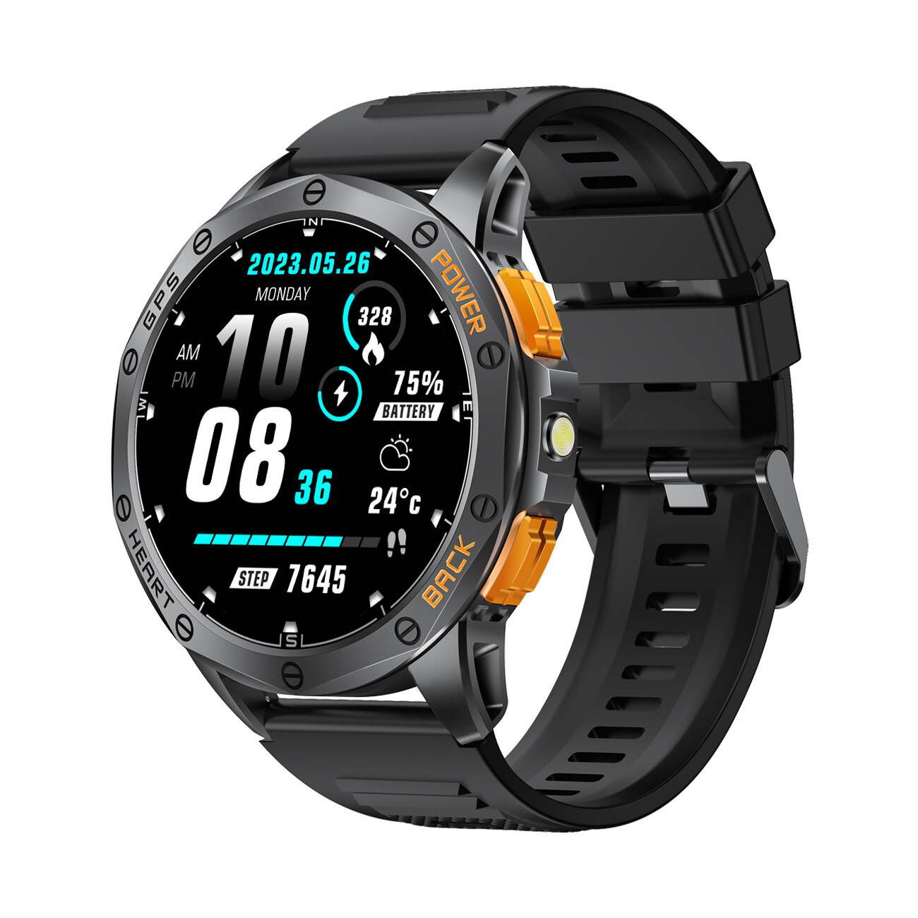 2025 Military Smart Watches (Answer/Make Calls),Built-in GPS With LED Flashlight