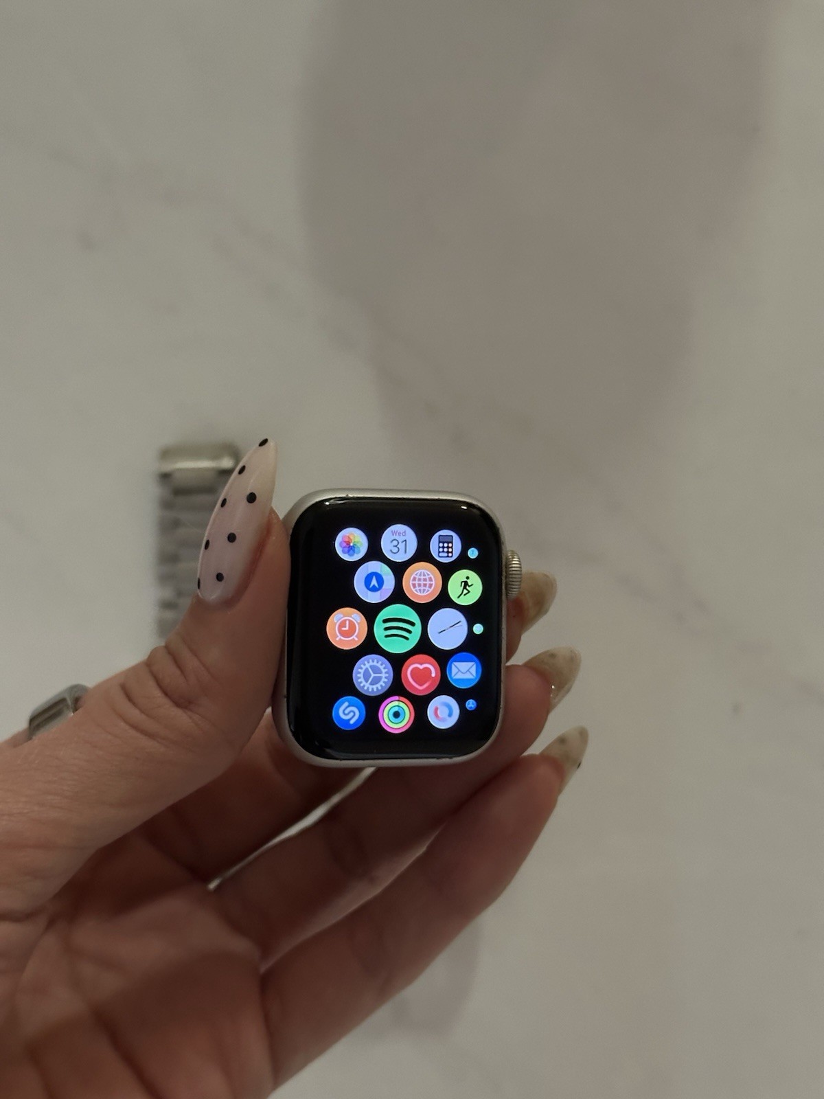 Apple Watch Series 6 44mm, 32GB, Unlocked, Aluminum With Sterling Silver Band