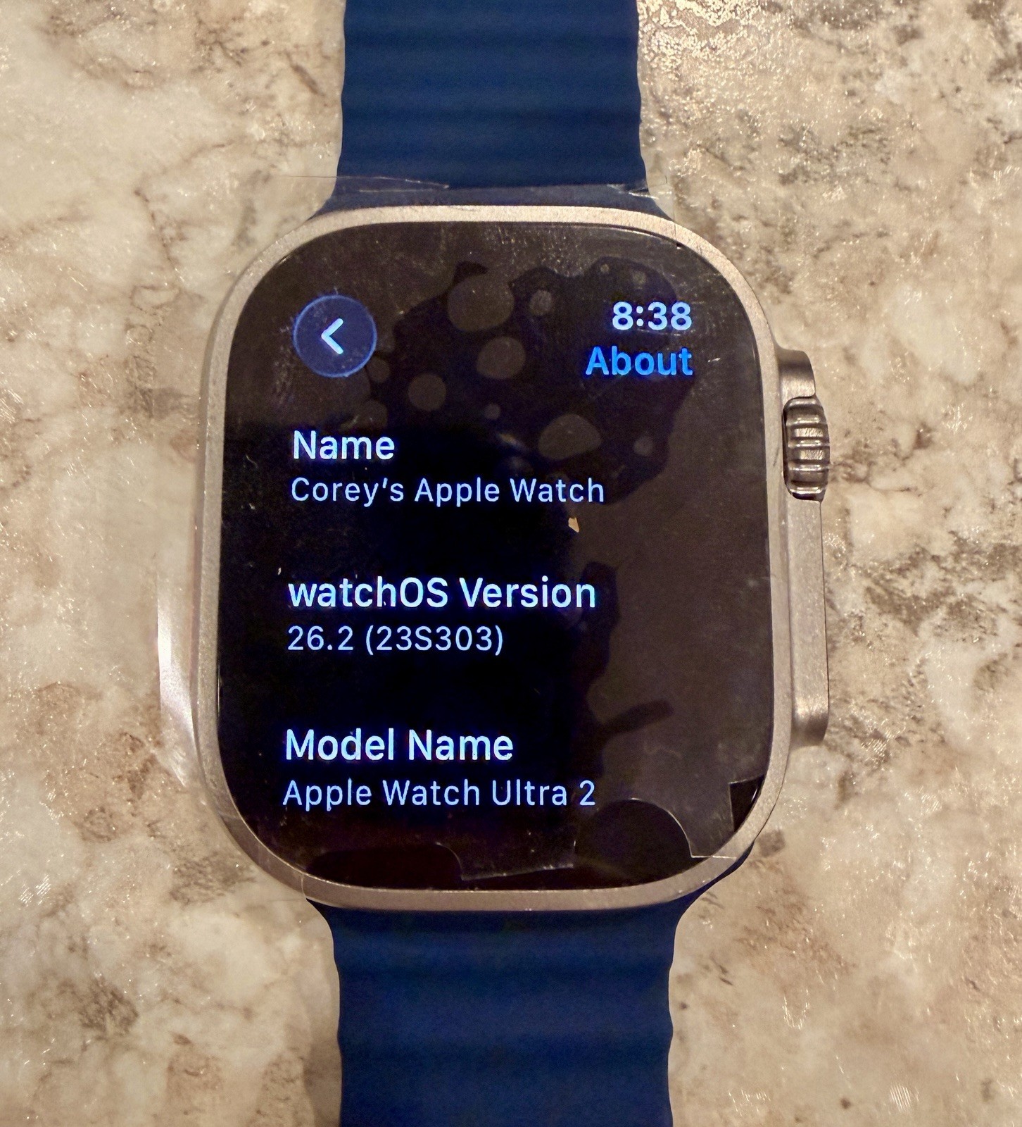 Apple Watch Ultra 2 49mm Natural Titanium GPS+Cellular Blue Ocean Band -OPEN BOX