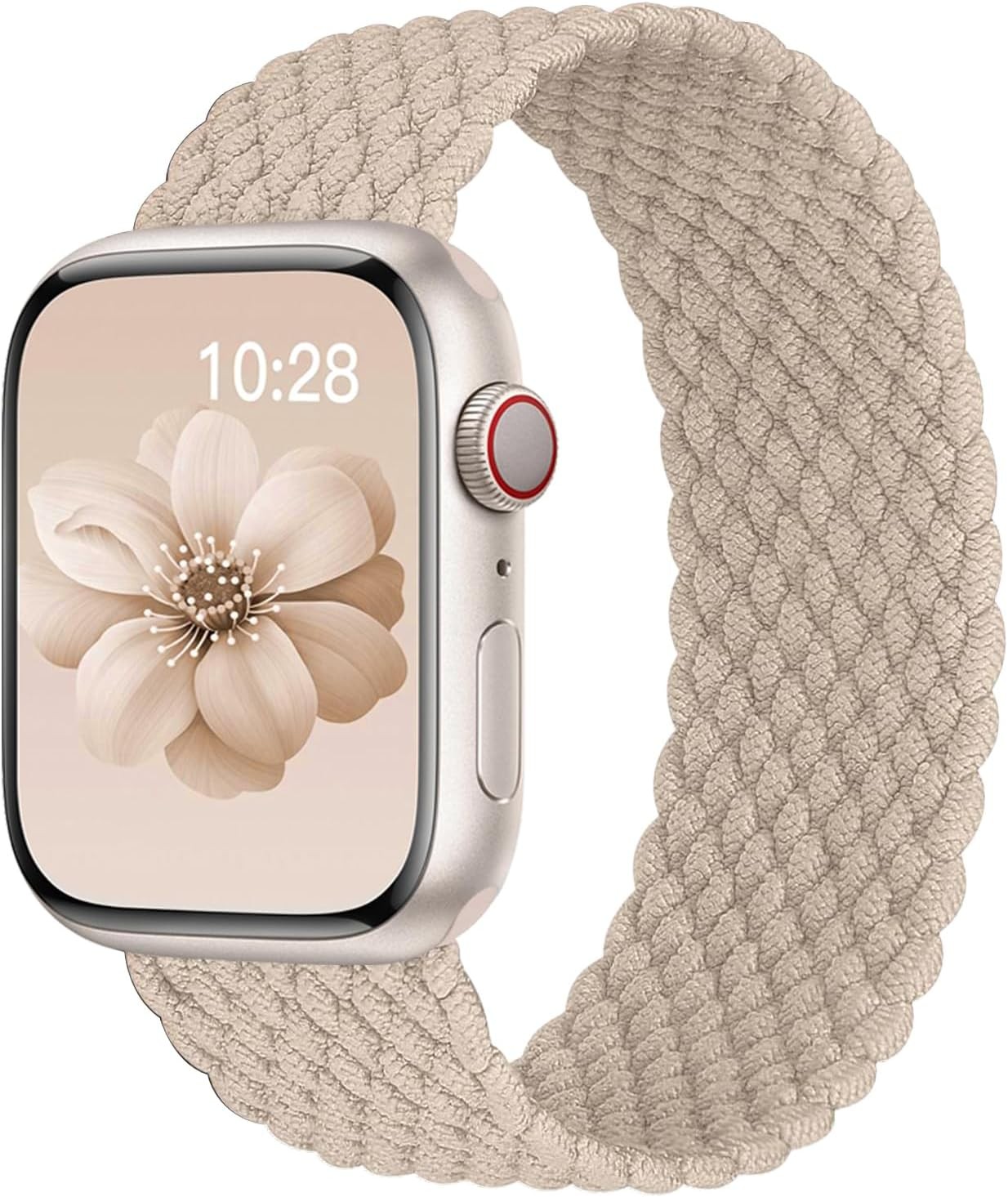 Braided Solo Loop Strap Compatible with Apple Watch Series 7 44mm Stretchy Nylon