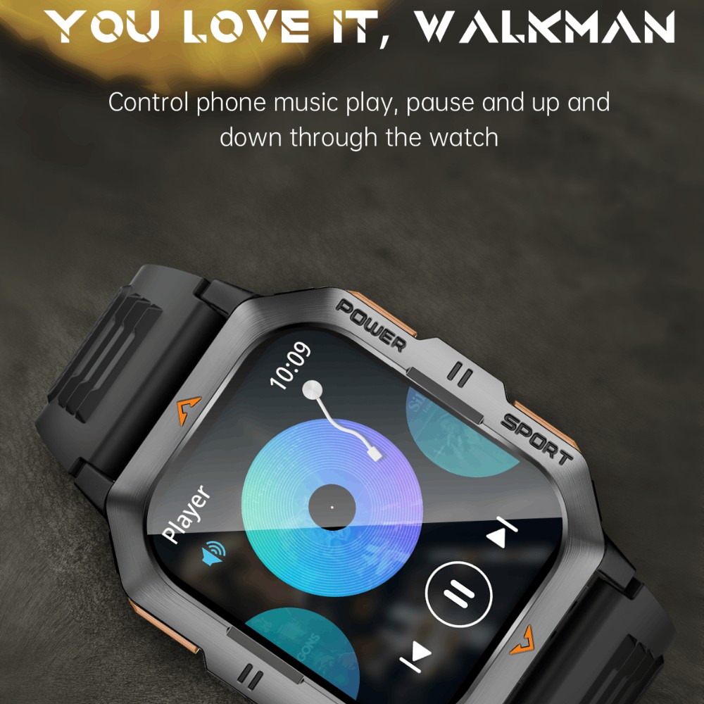 2.01″ HD Military Rugged Smart Watch (Answer/Make Call) Sports Fitness Tracker
