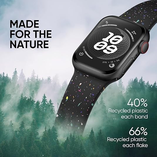 Apple Watch Series 7 38mm 40mm 41mm Compatible Strap Made from Recycled Plastic