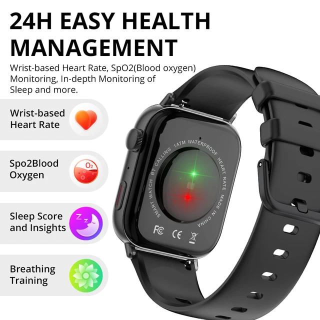 C8 max Smart Watch Fitness Watch Activity Tracker (Black)