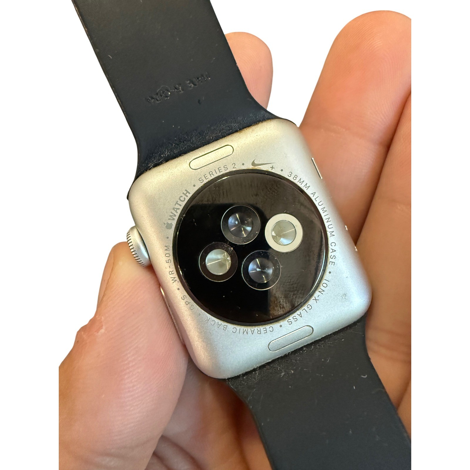 Apple Watch Series 2 Nike+ 38mm Silver Aluminum Case Sport Band MQ1L2LL/A Parts