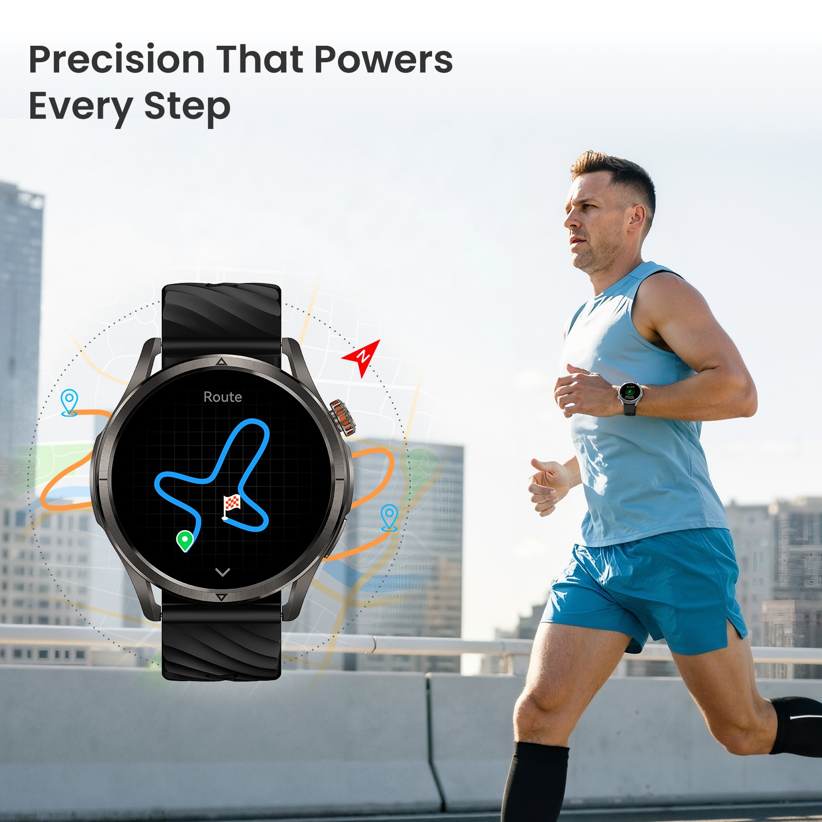 KOSPET MAGIC R10 GPS Smart Watch 50M Waterproof 50-Day Battery Life Urban Sports