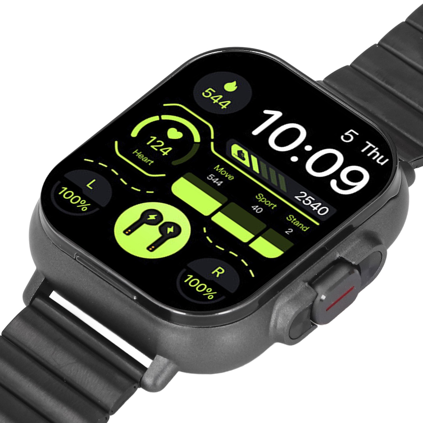 2 In 1 Smart Watch With Earbuds 2.01 Inch HD Touch Screen Bluetooth Call