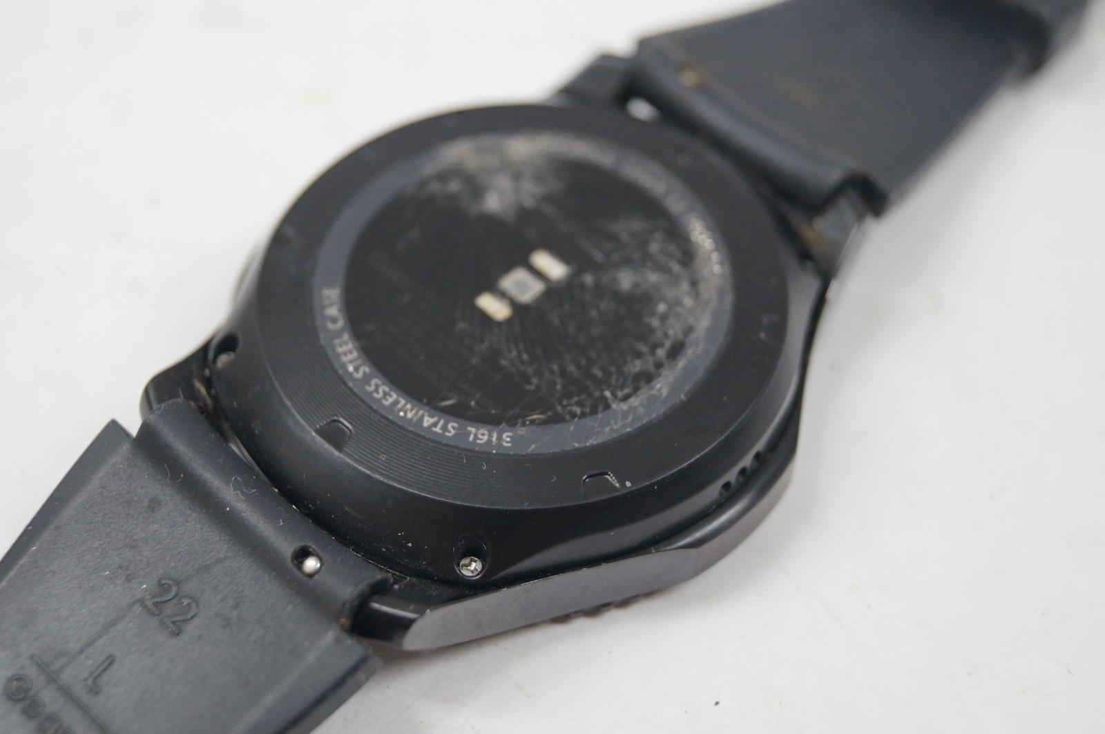 Samsung Gear S3 Frontier SM-R760 316L 46mm Bluetooth Wi-Fi Untested PoR B231