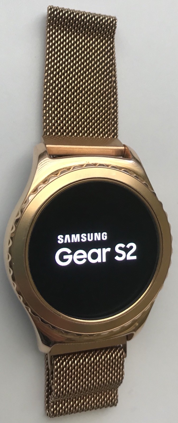 Samsung Galaxy Gear S2 classic Rose Gold Case Milanese Style Band SM-R7320ZDAXAR