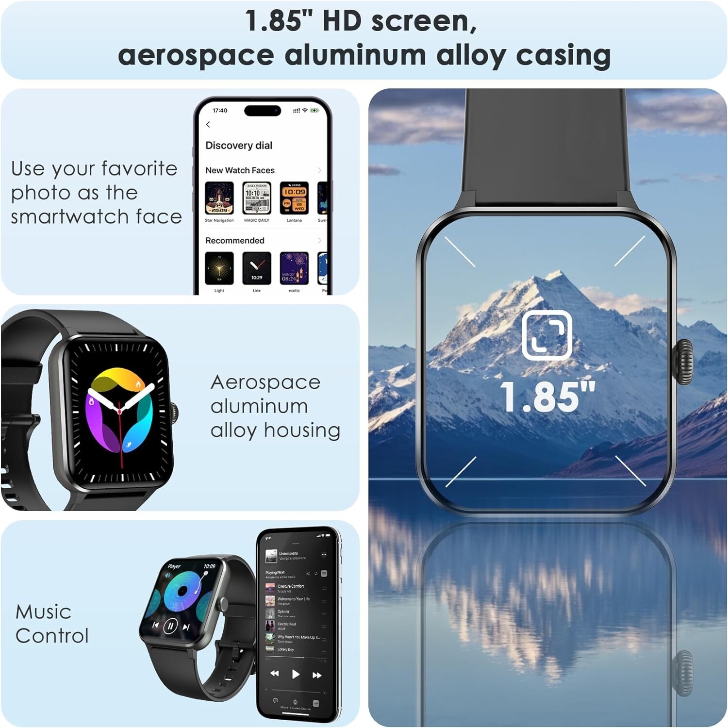 Smart Watch For Men/Women Waterproof Smartwatch Bluetooth iPhone Samsung