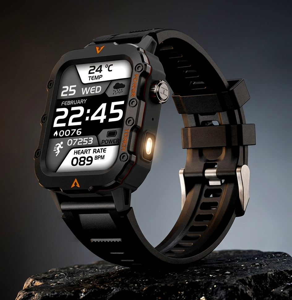 🔥 Military Smart Watch Men Android Rugged Tactical Fitness Tracker new