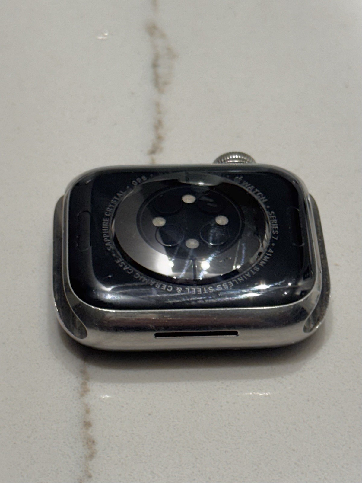 Apple Watch Series 7 41mm Case Stainless Steel, GPS+ Cellular. No Band – Silver