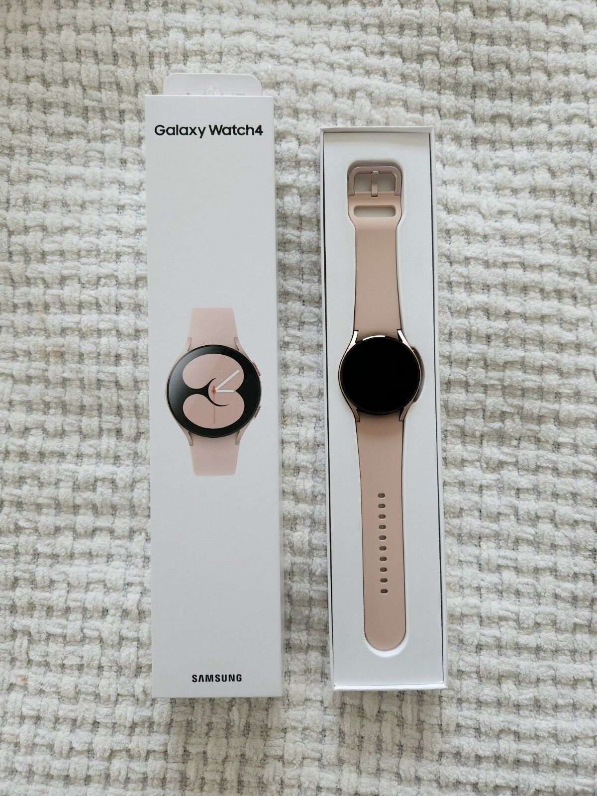 Samsung Galaxy Watch4 SM-R860 40mm Aluminum Case with Sport Band – Pink Gold…