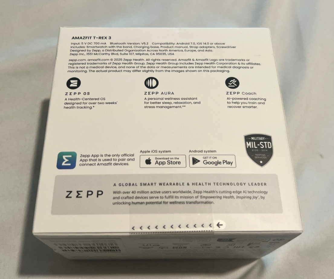 Amazfit T-Rex 3 – 48.5mm Fitness Smart Watch w/ Voice Control (Onyx) BRAND NEW