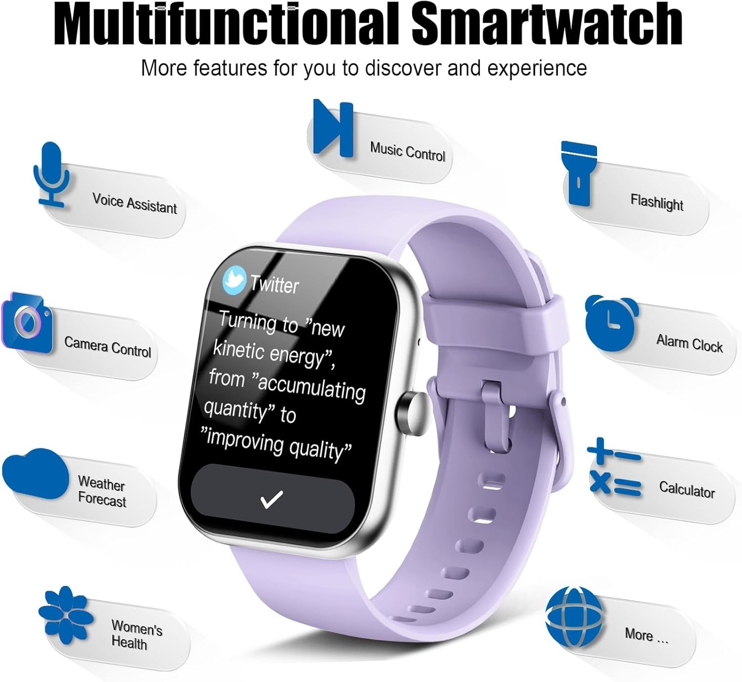 Women’s Smart Watch Bluetooth SmartWatch For Apple iPhone iOS and Android
