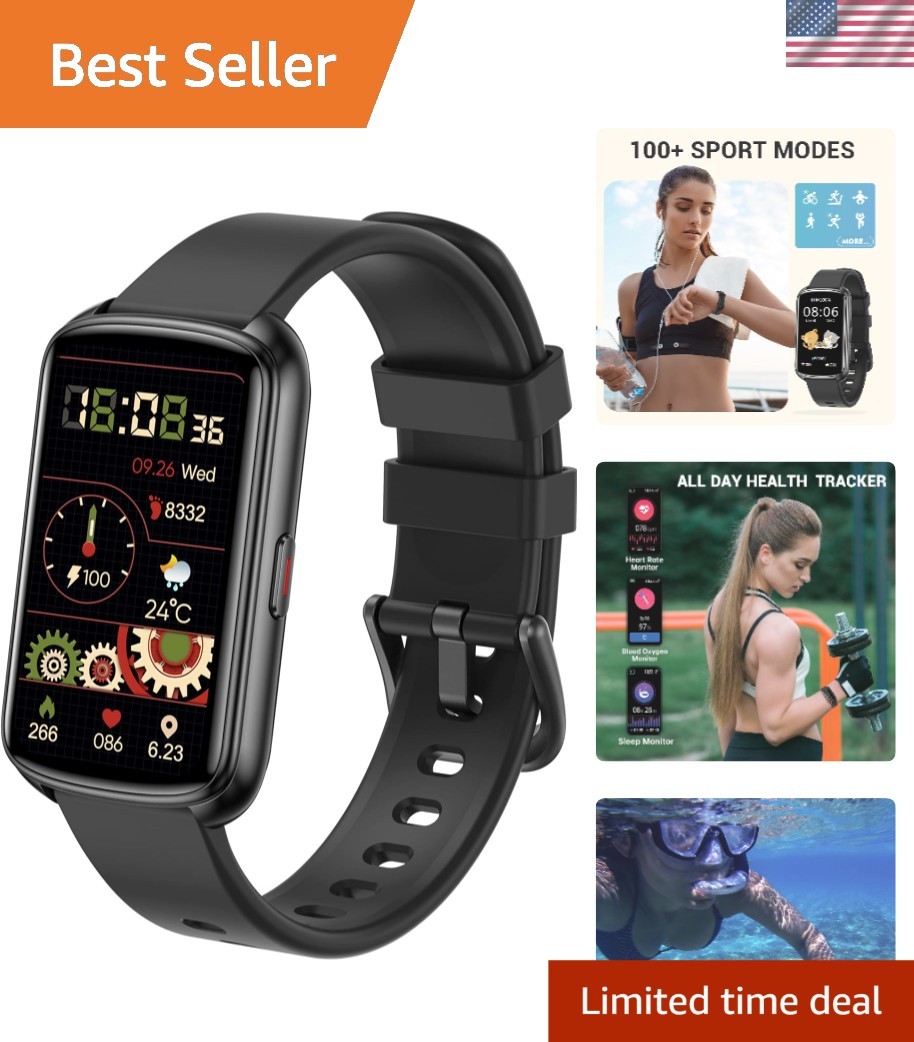 Customizable 1.47″ Fitness Watch – Waterproof Health Tracker for iOS/Android