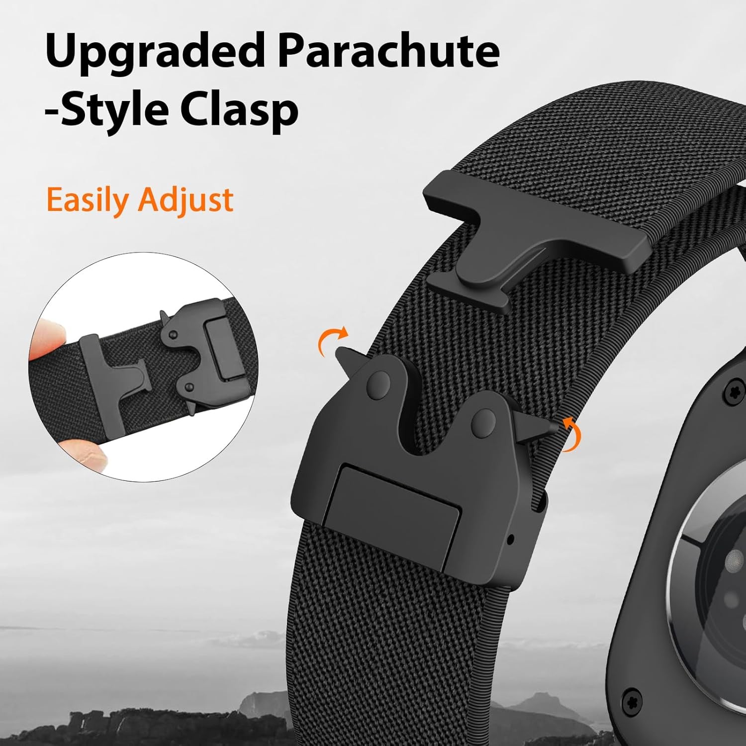 Elastic Sport Strap Compatible with Apple Watch Ultra 49mm, Adjustable Nylon