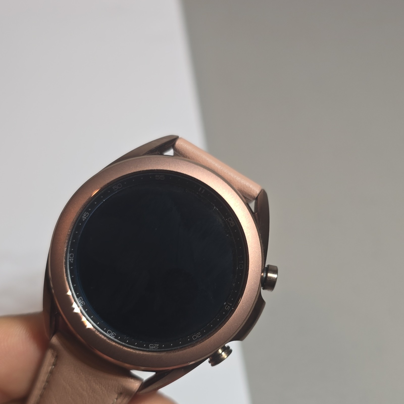 Samsung Galaxy Watch3 41mm Rose Gold Steel Beige Leather Band GPS 8GB