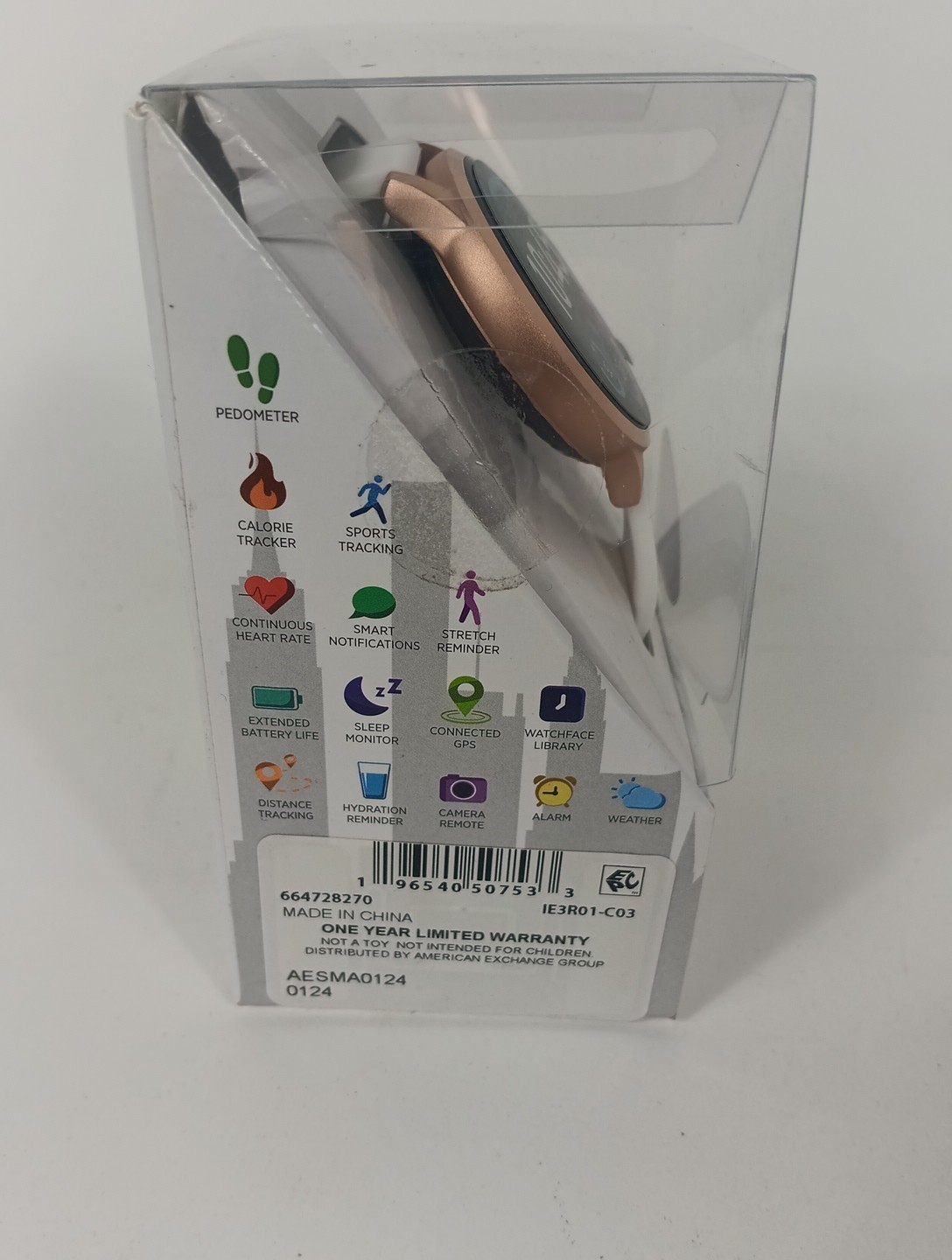 iTech ELITE 3 Smart Watch Android And IOS Compatible White & Rose gold