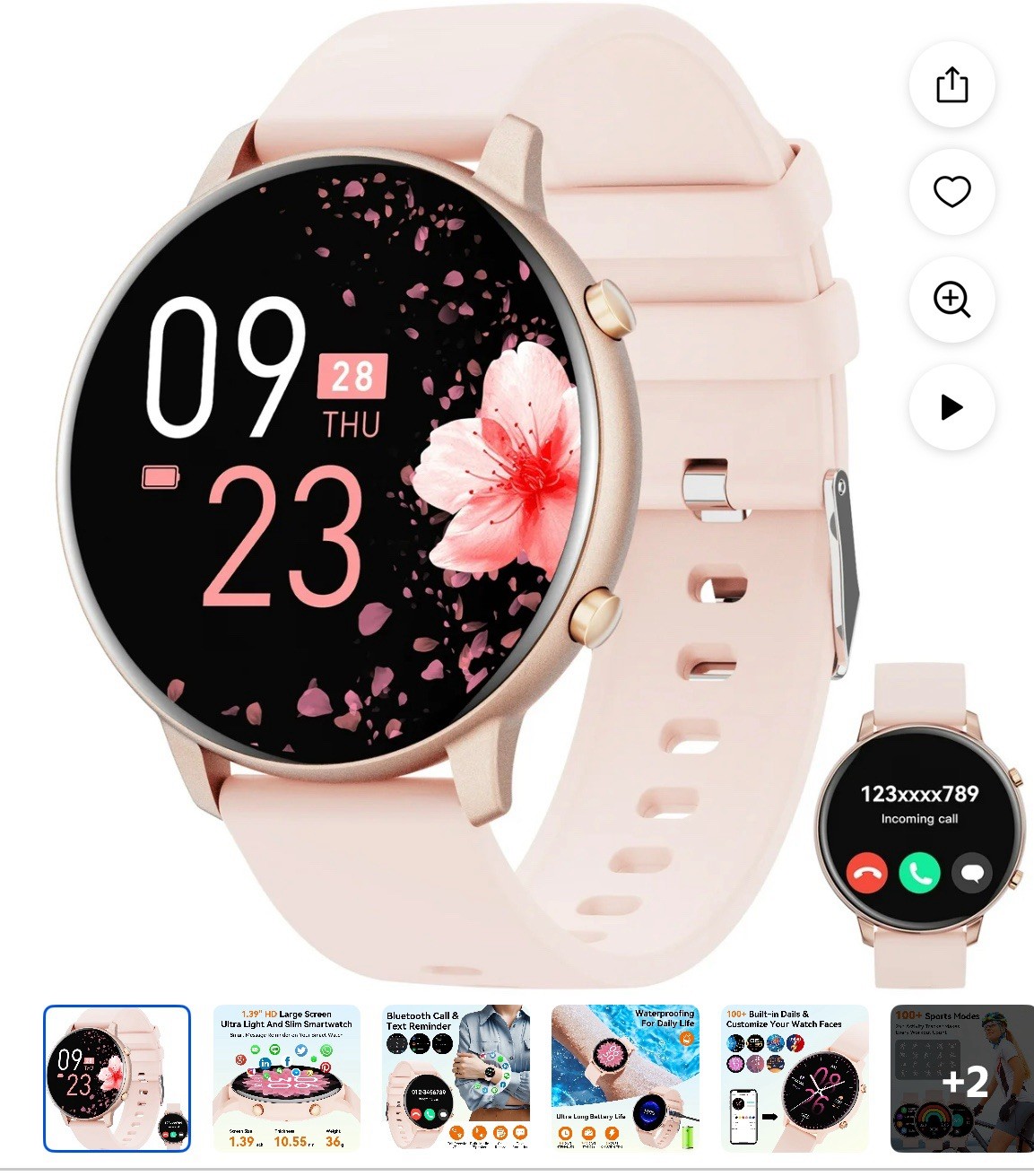 Smart Watch Heart Rate Sleep Monit, Sport Fitness Tracker (Answer/Make Call)