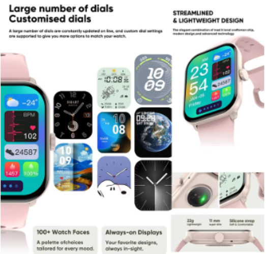 Smart Watch 5 Global Ver Unisex HD AMOLED Screen Heart Rate Bluetooth WaterProof