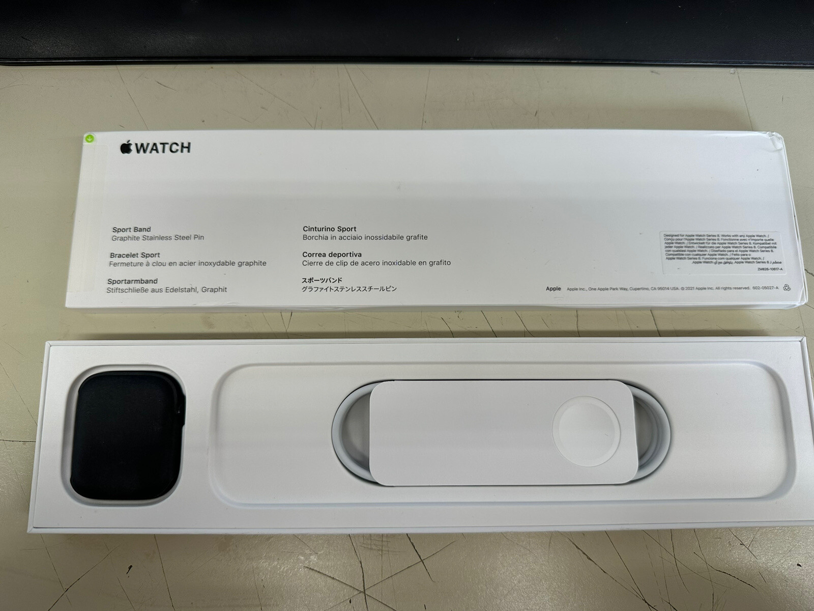 Apple Watch Series 8 45mm Midnight Aluminum Case with Sport Band, M/L (GPS)