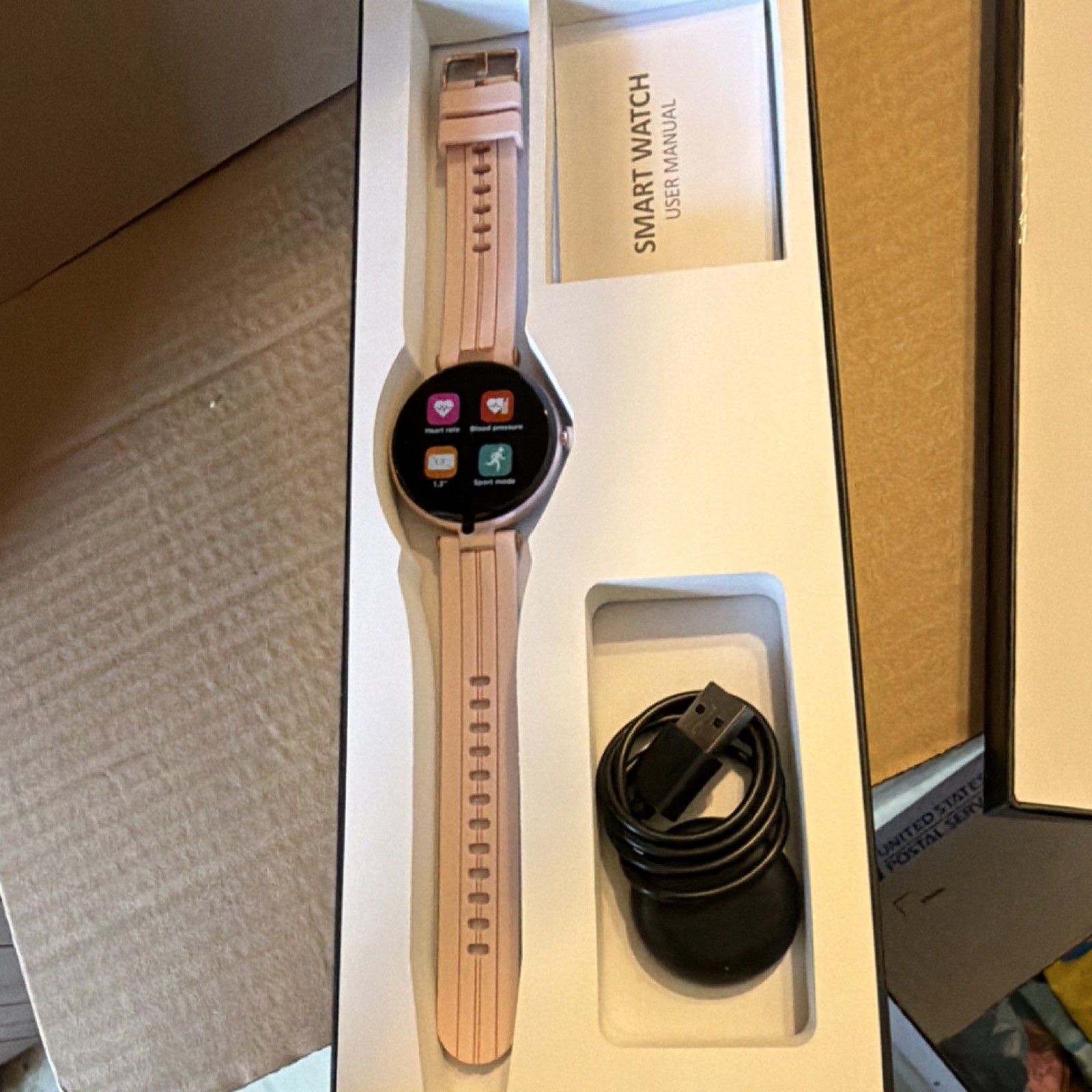Bebinca G103 Smart Watch Pink Silicone Band Heart Rate Sleep Fitness Tracker