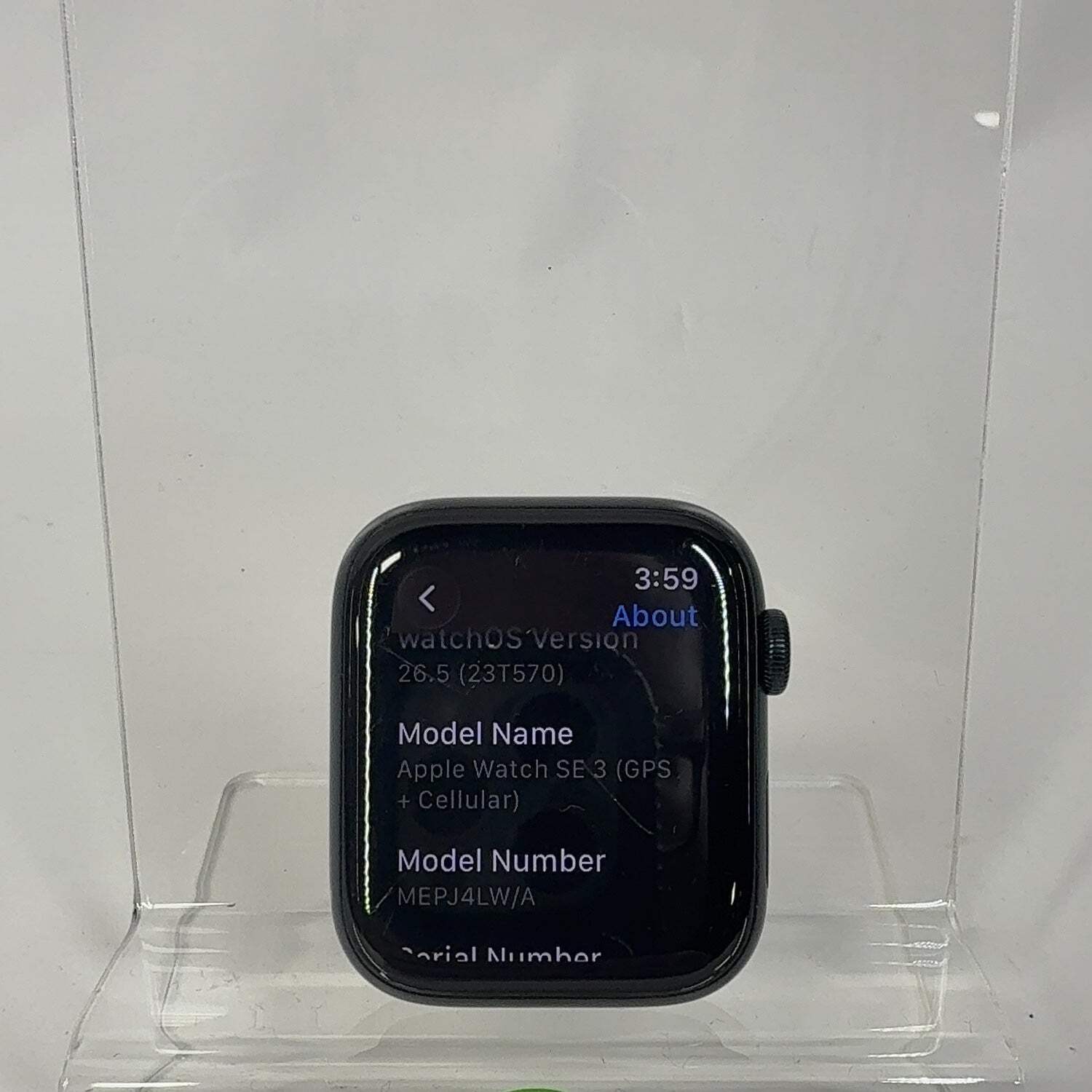 Unlocked Apple Watch SE 3 44MM Midnight Aluminum MEPJ4LW/A Face Only