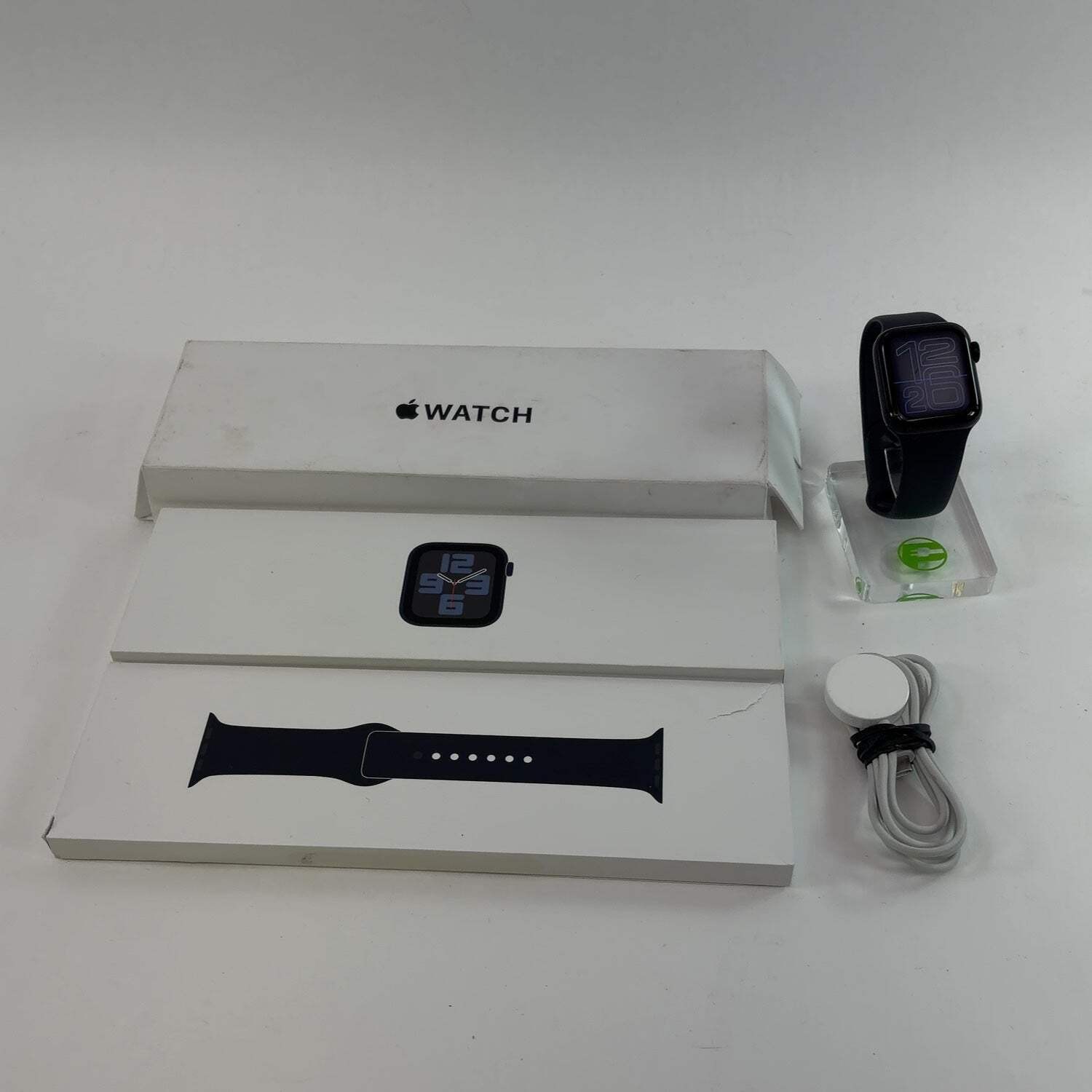 GPS Only Apple Watch SE 2nd Gen 40MM Black Aluminum Black Sports Band MXE93LL/A