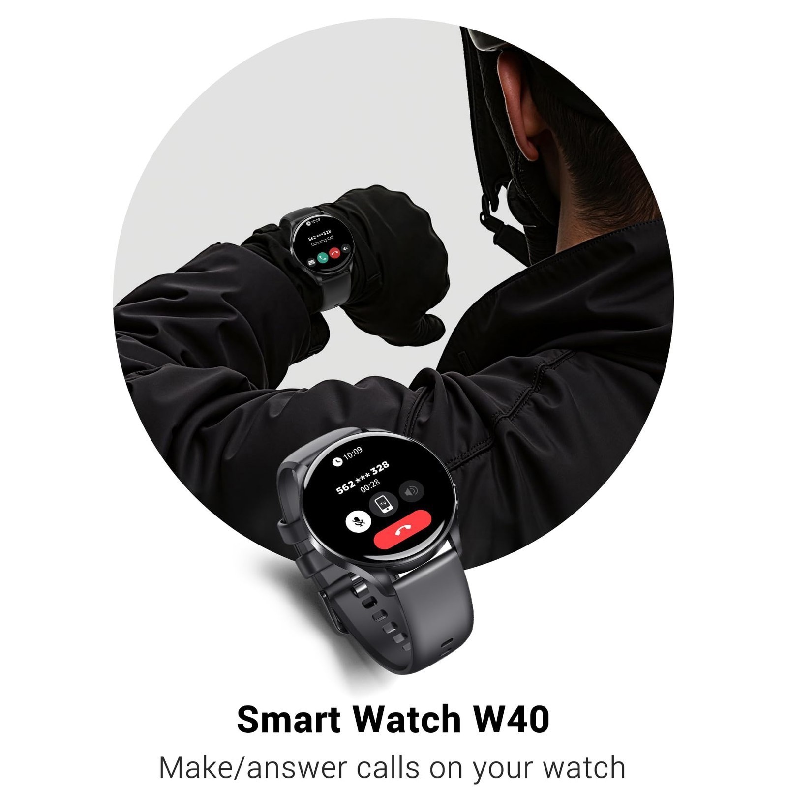 Smart Watch for Men Women,1.43″ AMOLED Touchscreen Fitness Tracker, Make/Answer