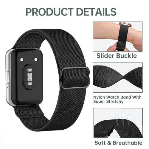 Stretchy Nylon Strap Compatible with Samsung Galaxy Fit 3 SM-R390 Elastic Loop B