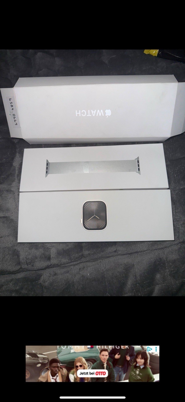 apple watch series 10 46mm titanium gold Case With Gold Milanese Loop S/M