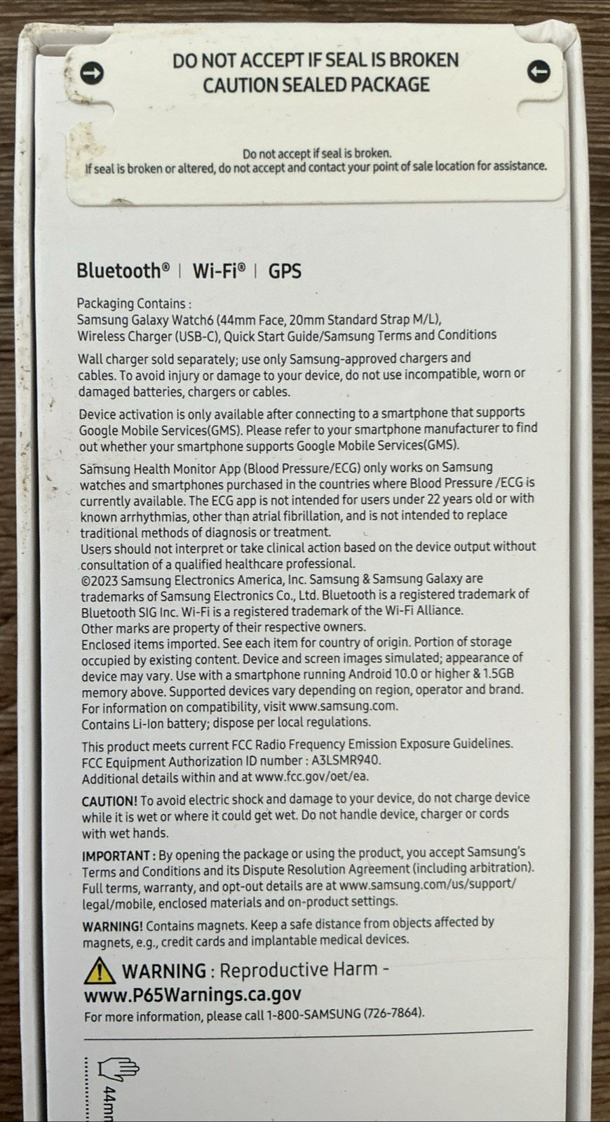Samsung Galaxy Watch6 SM-R940 44mm Aluminum Case with Sport Band – Silver.. new