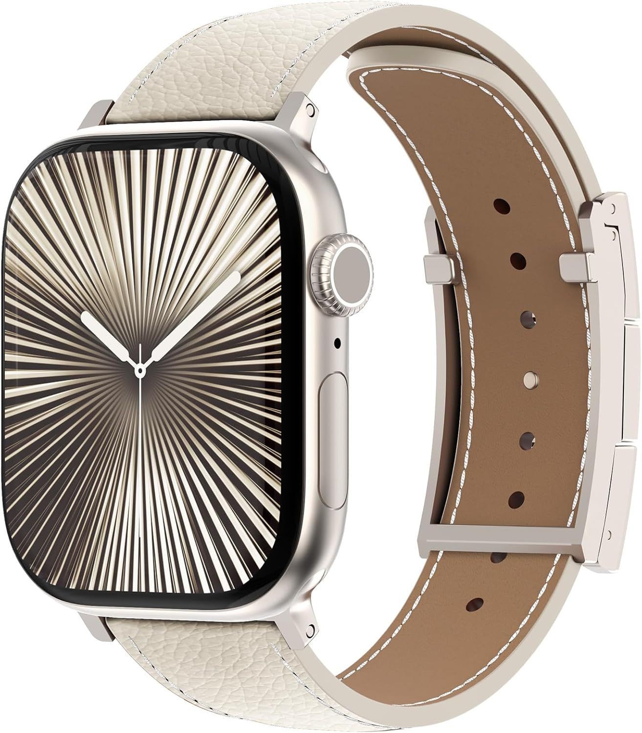 Leather Strap Compatible with Apple Watch Ultra 49mm 46mm 45mm 44mm 42mm