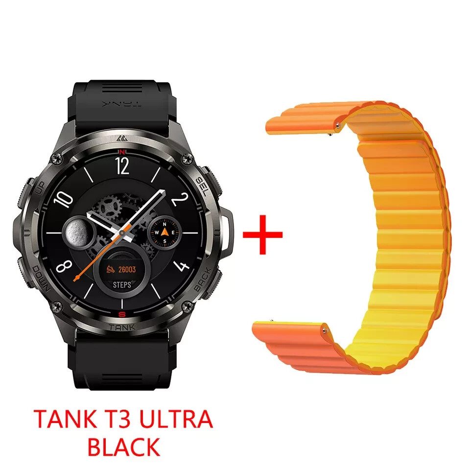 2024 KOSPET TANK T3 Ultra Smart Watch Men GPS Smart Watch With Magnetic Strap
