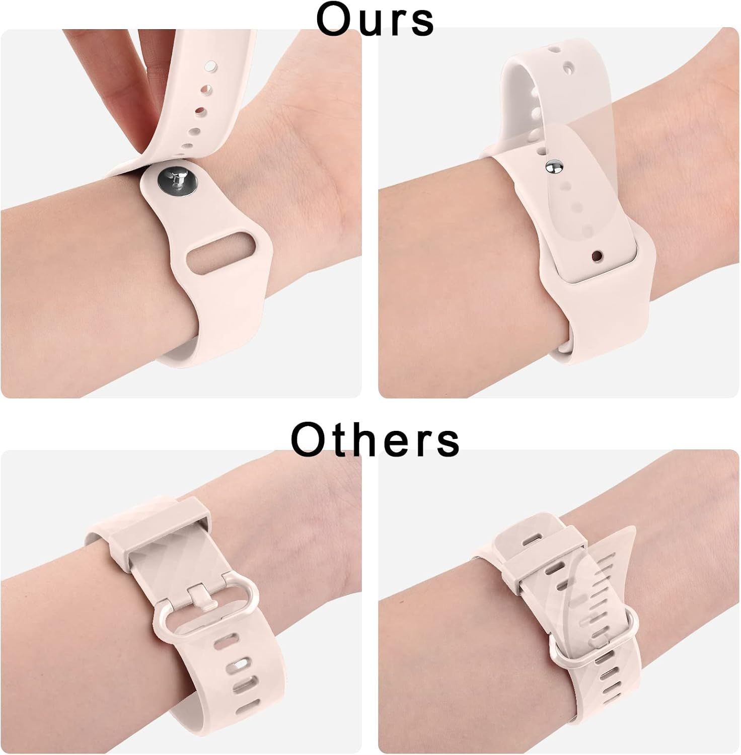Pink Sand Soft Silicone Band for Samsung Galaxy Watch Active 2 40mm 44mm Men Wom