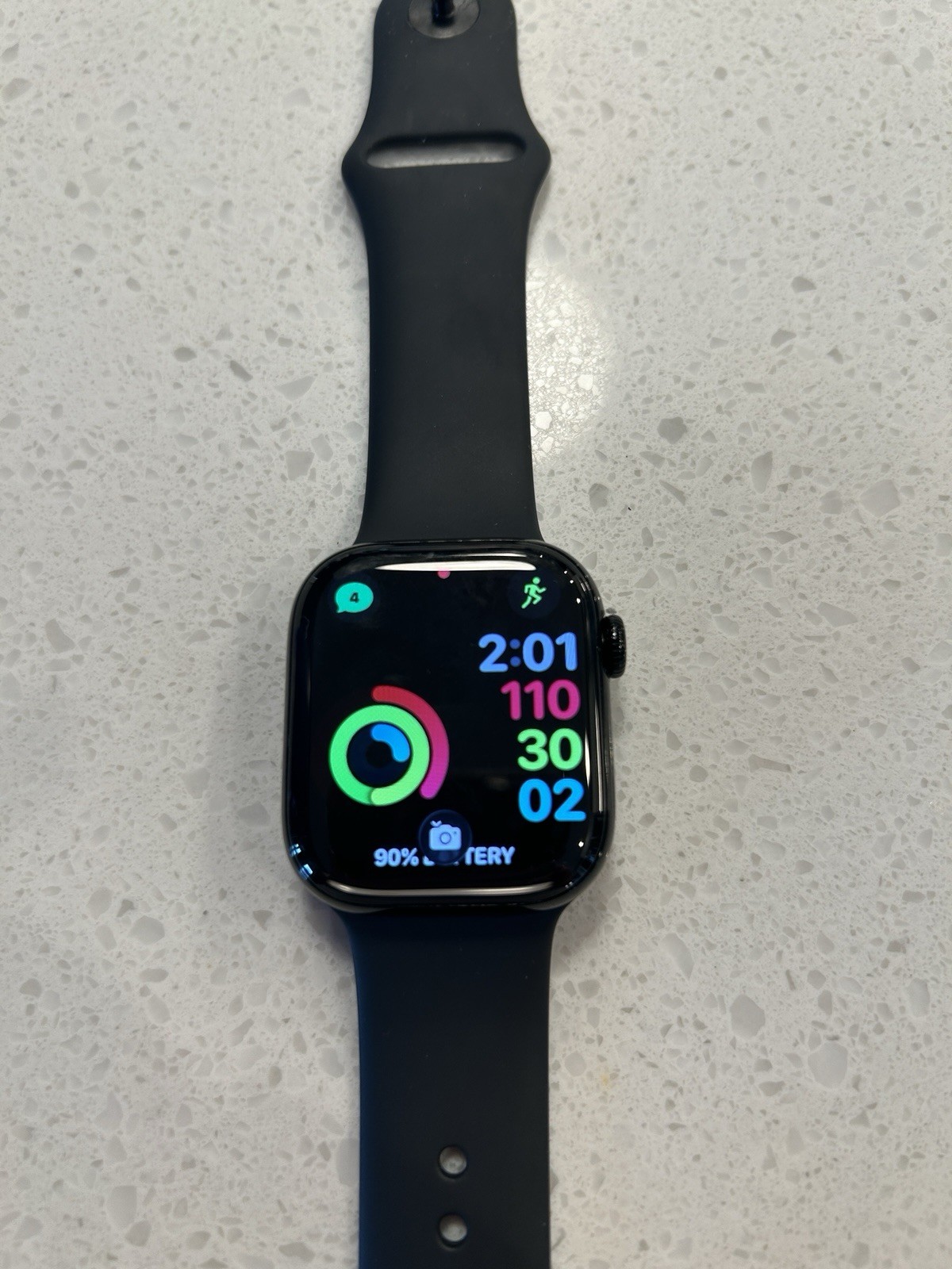 Apple Watch Series 11 42mm GPS Jet Black Case w Black Sport Band S/M