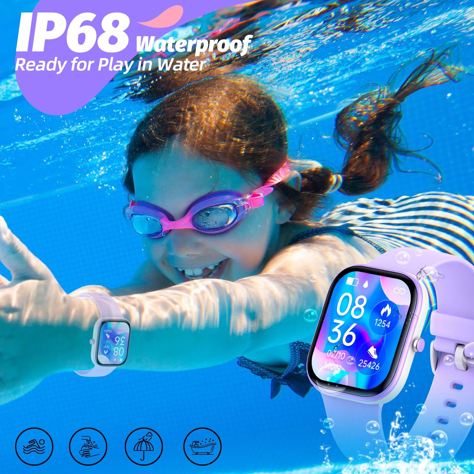 Fitness Tracker for , IP68 Waterproof with 1.5″ DIY Dials 19 Sport Modes, Ped…