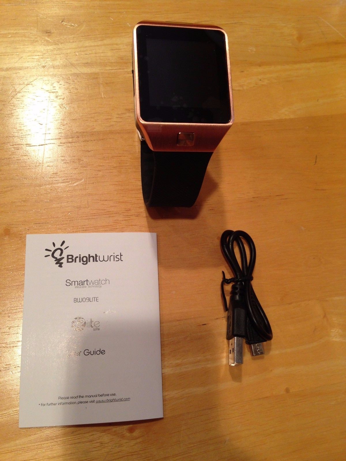 BrightWrist Smart Watch Wearable Technology, Black-Gold