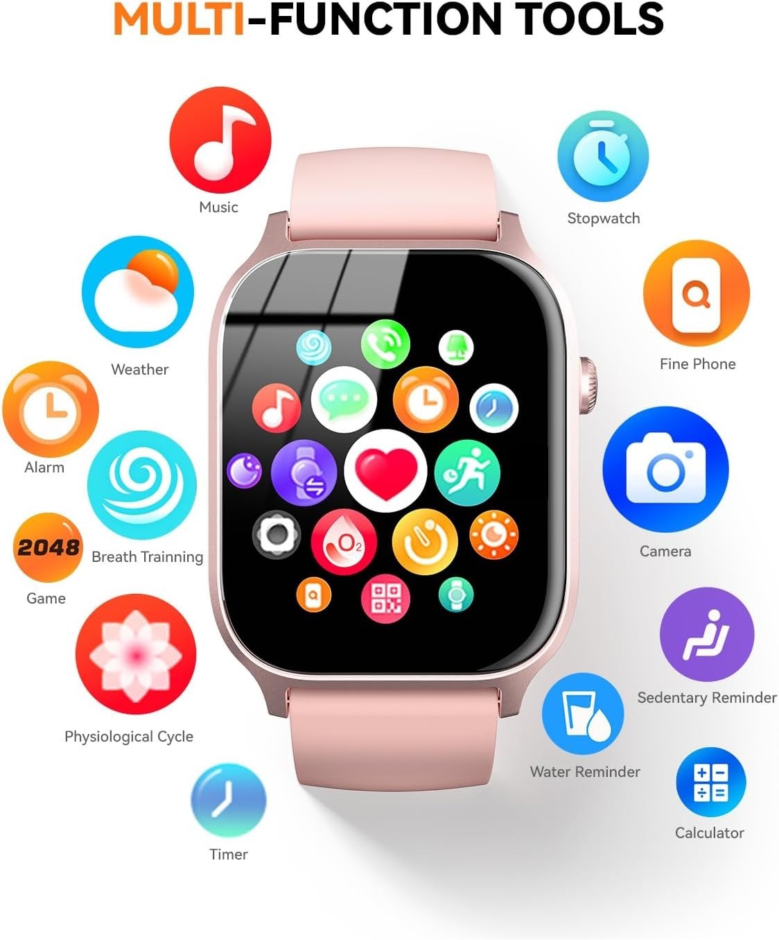 Advanced Smartwatch – Waterproof, 1.85″ HD Display, Bluetooth Connectivity