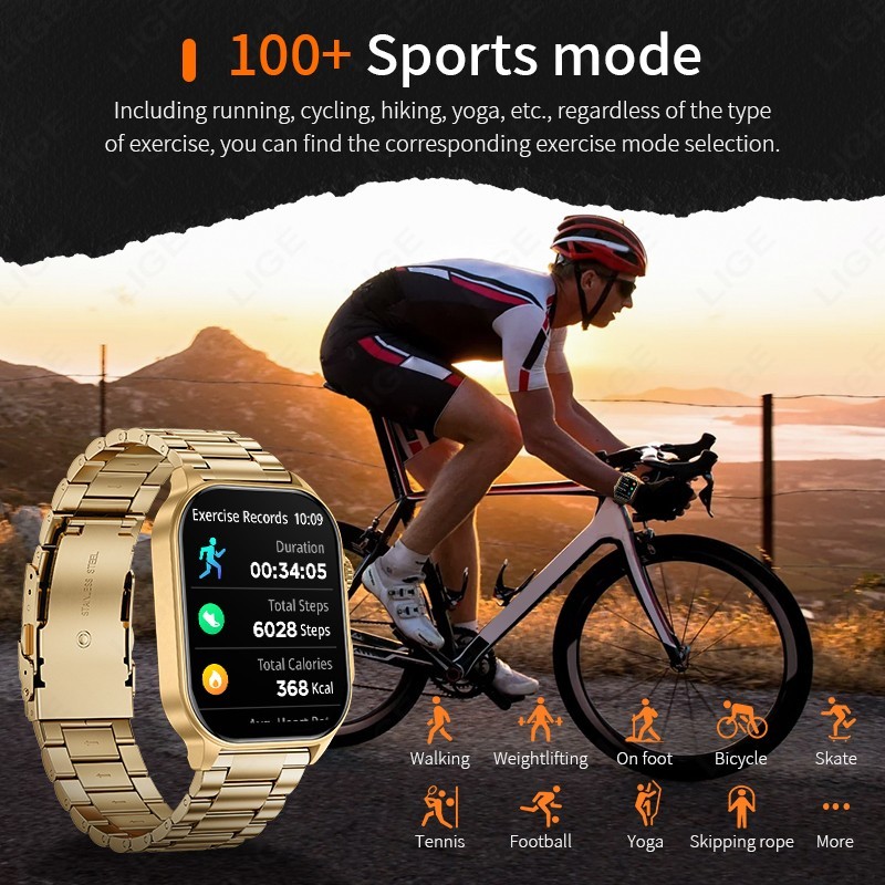 Smart Watch Men Women Bluetooth Answer/Make Call Heart Rate Fitness Waterproof