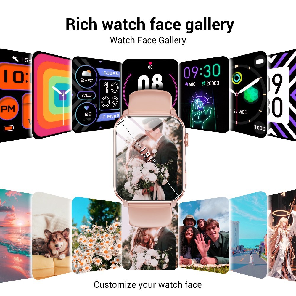 Ladys Smart Watch Women Fitness Tracker Blood Pressure Heart Rate Sport Watches