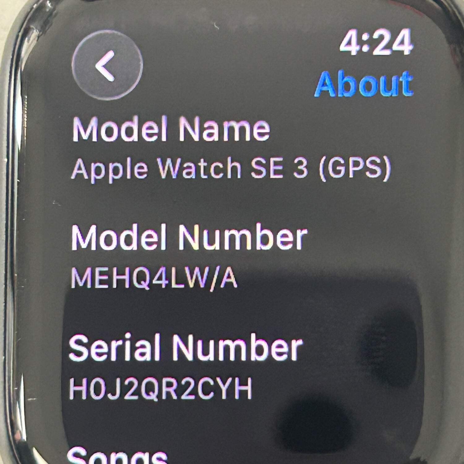 GPS Only Apple Watch SE 3 44MM Midnight Aluminum Midnight Sport Band MEHQ4LW/A