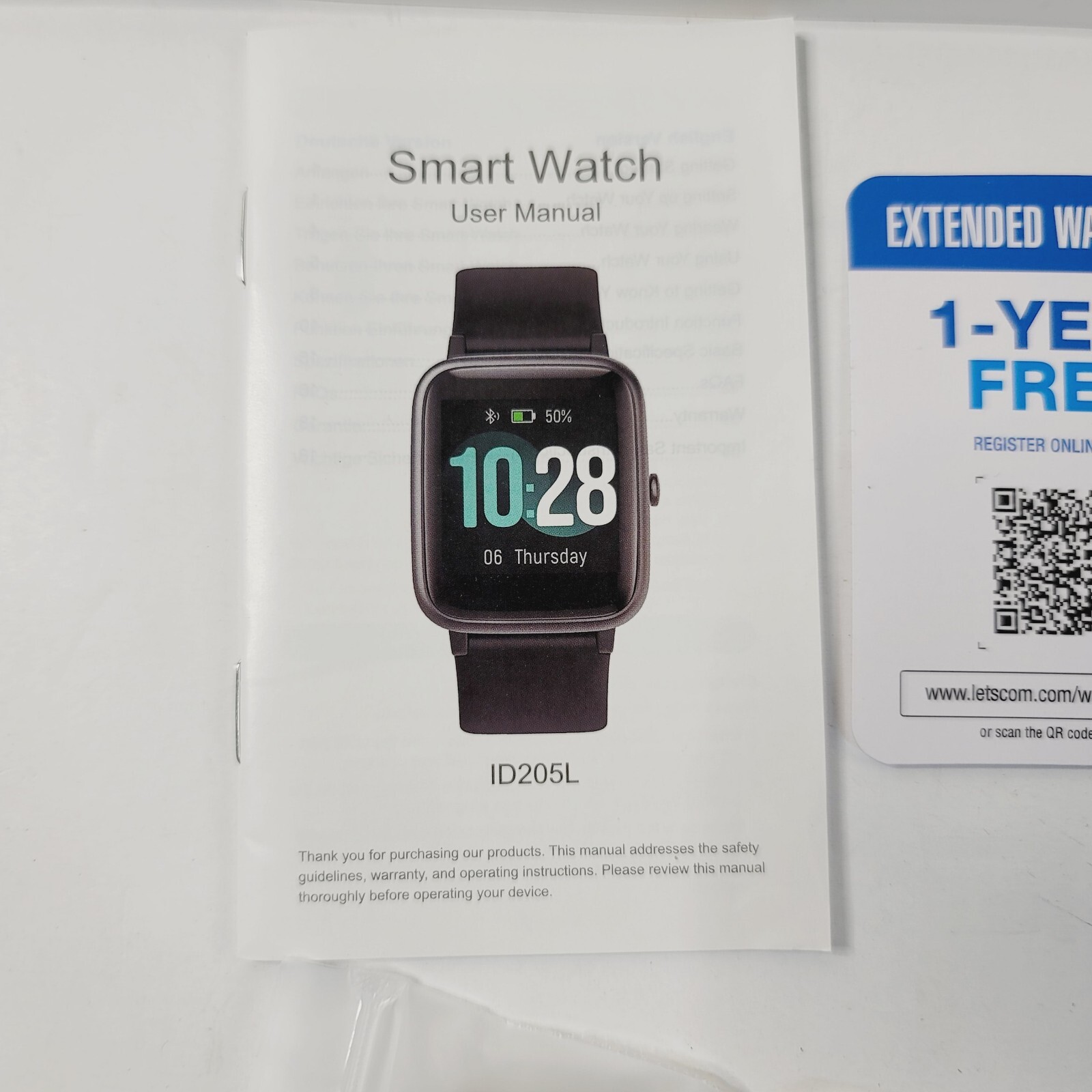Letsfit Smart Watch ID205L Fitness w/Heart Rate Monitor PINK