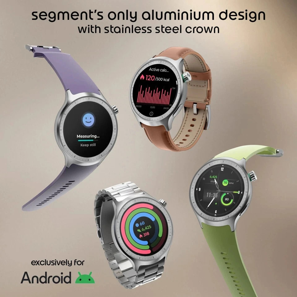 MOTOROLA moto watch Smartwatch (Matte Black / Volcanic Ash band Strap Free Size)