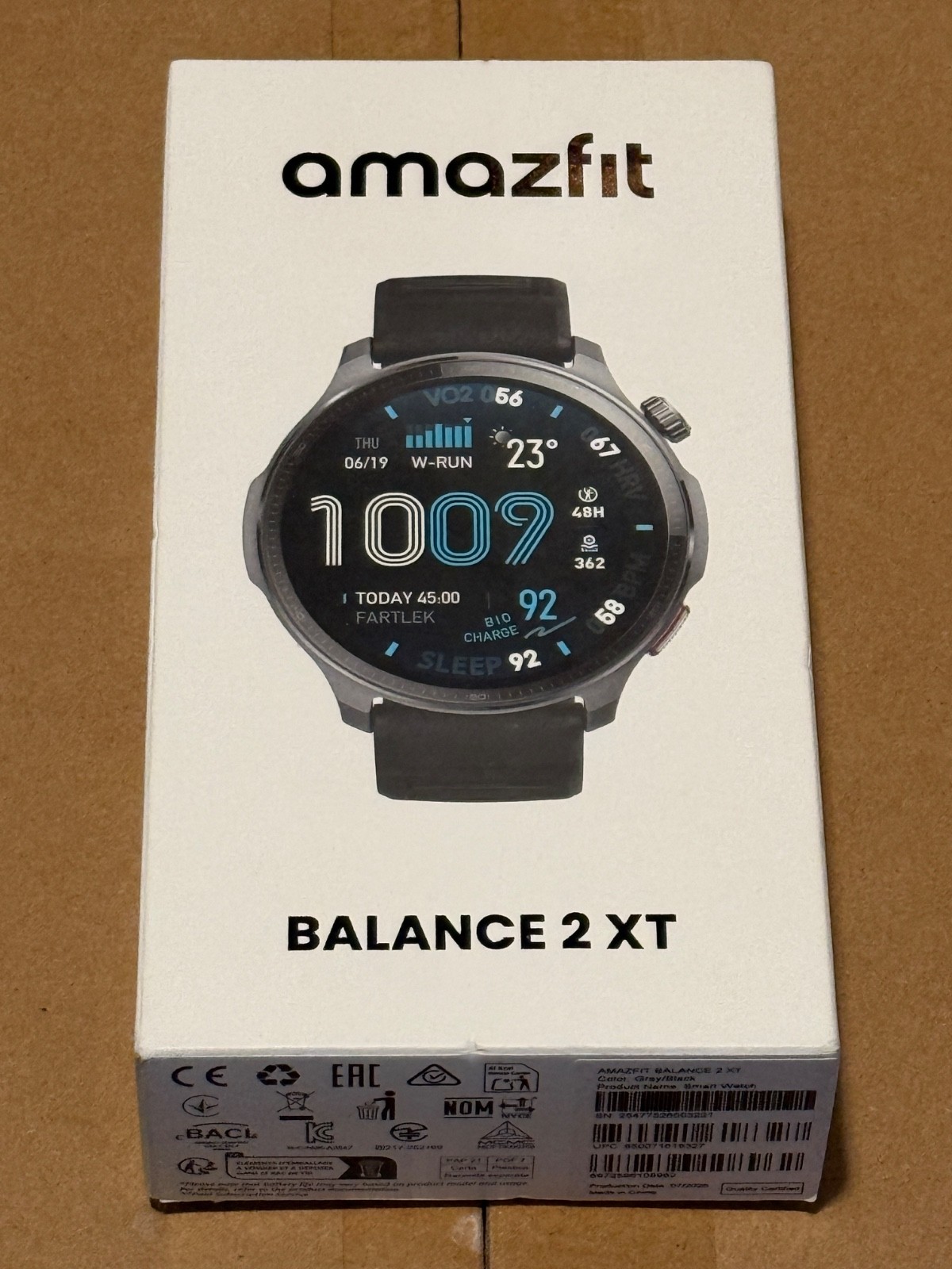 Amazfit Balance 2 XT 47mm Smartwatch GPS AMOLED Gray/Black New in Box
