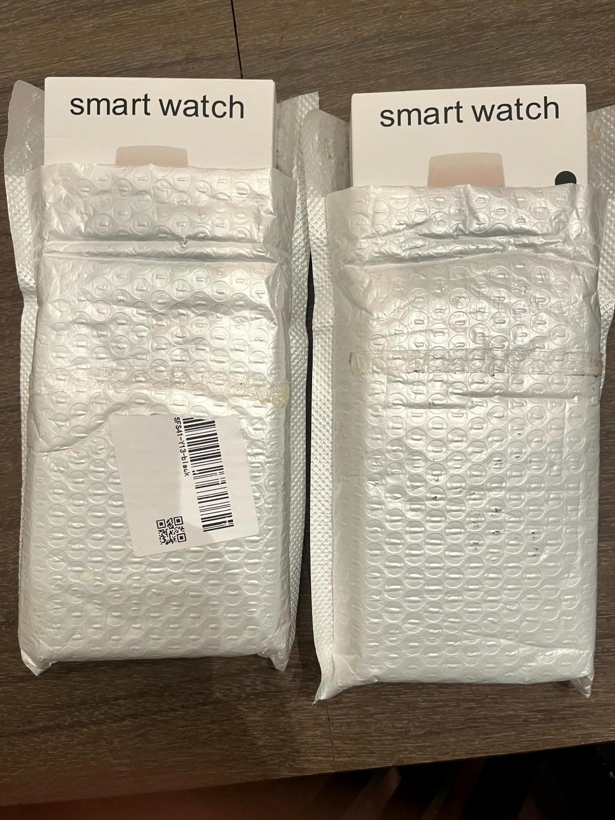 Pair of Unisex Fashion Smart Watches Activity Trackers w/ Black Strap & Chargers