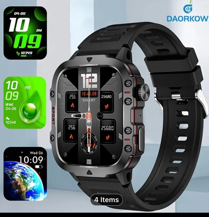 Smartwatch Fitness Tracker Sport Answer/Make Call Pedometer 1.96 IPS Display