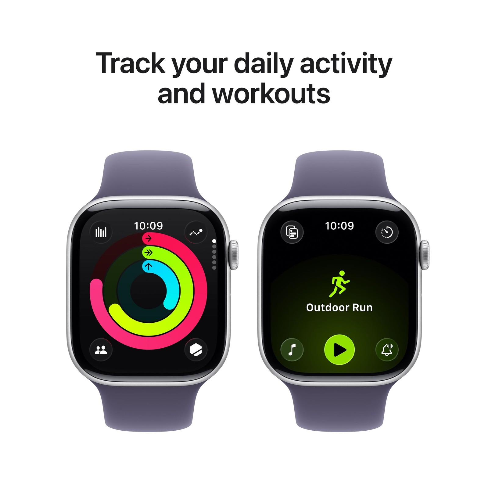 Apple Watch Gen 11 Series 11 46mm Silver Aluminum – Purple Fog Sport Band